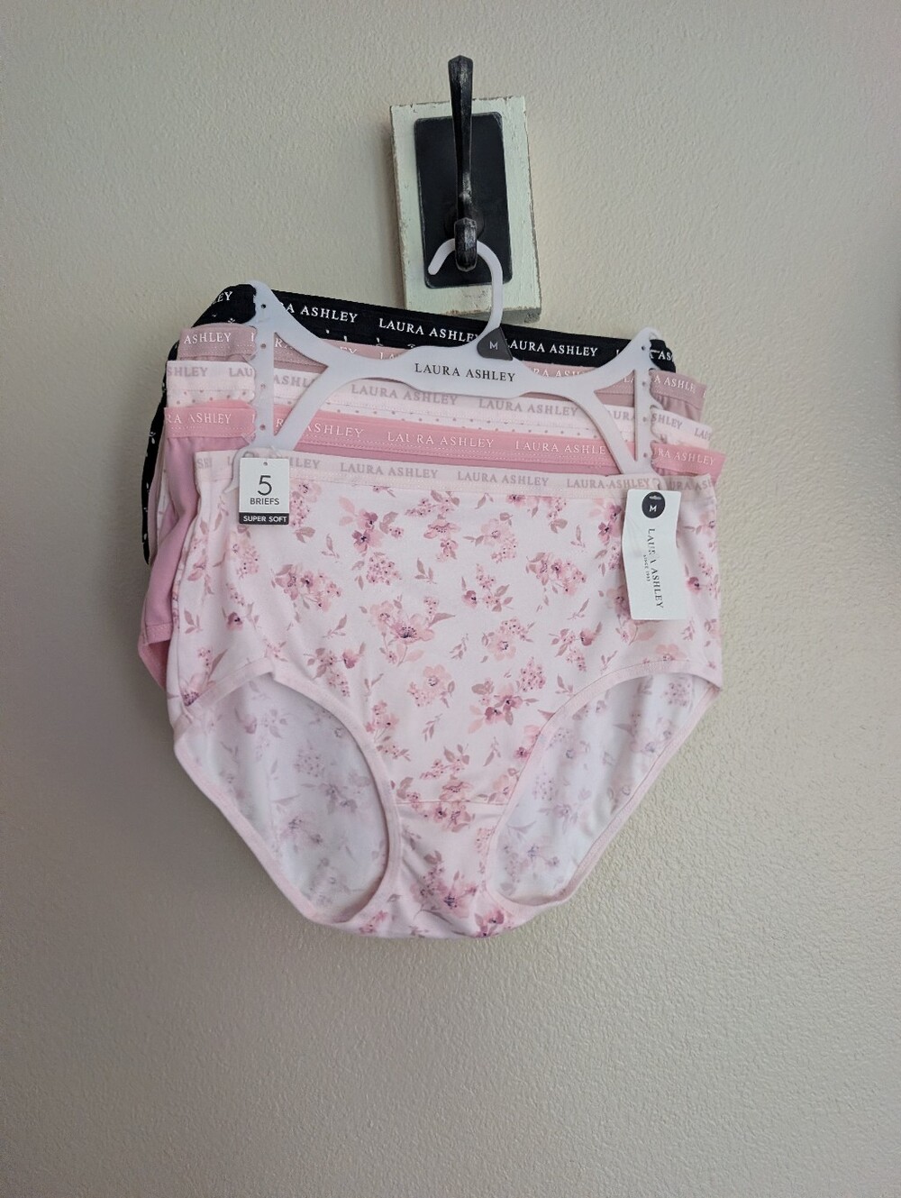 Laura Ashley High Waist Panties Underwear Medium Super Soft Cotton Floral NEW